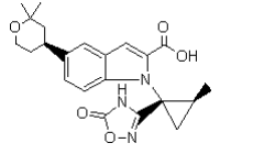 5-[(S)-2,2-二甲基四氫-2H-吡喃-4-基]-1-[(1S,2S)-2-甲基-1- (5-氧代-4,5-二氫-1,2,4-噁二唑-3-基)環(huán)丙基]-1H-吲哚-2-甲酸